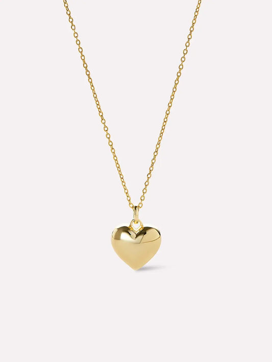 Gold Heart Pendant Necklace