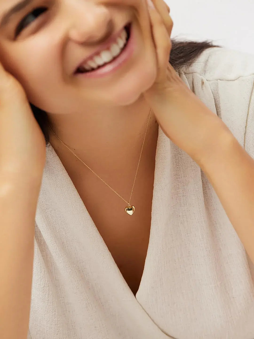 Gold Heart Pendant Necklace