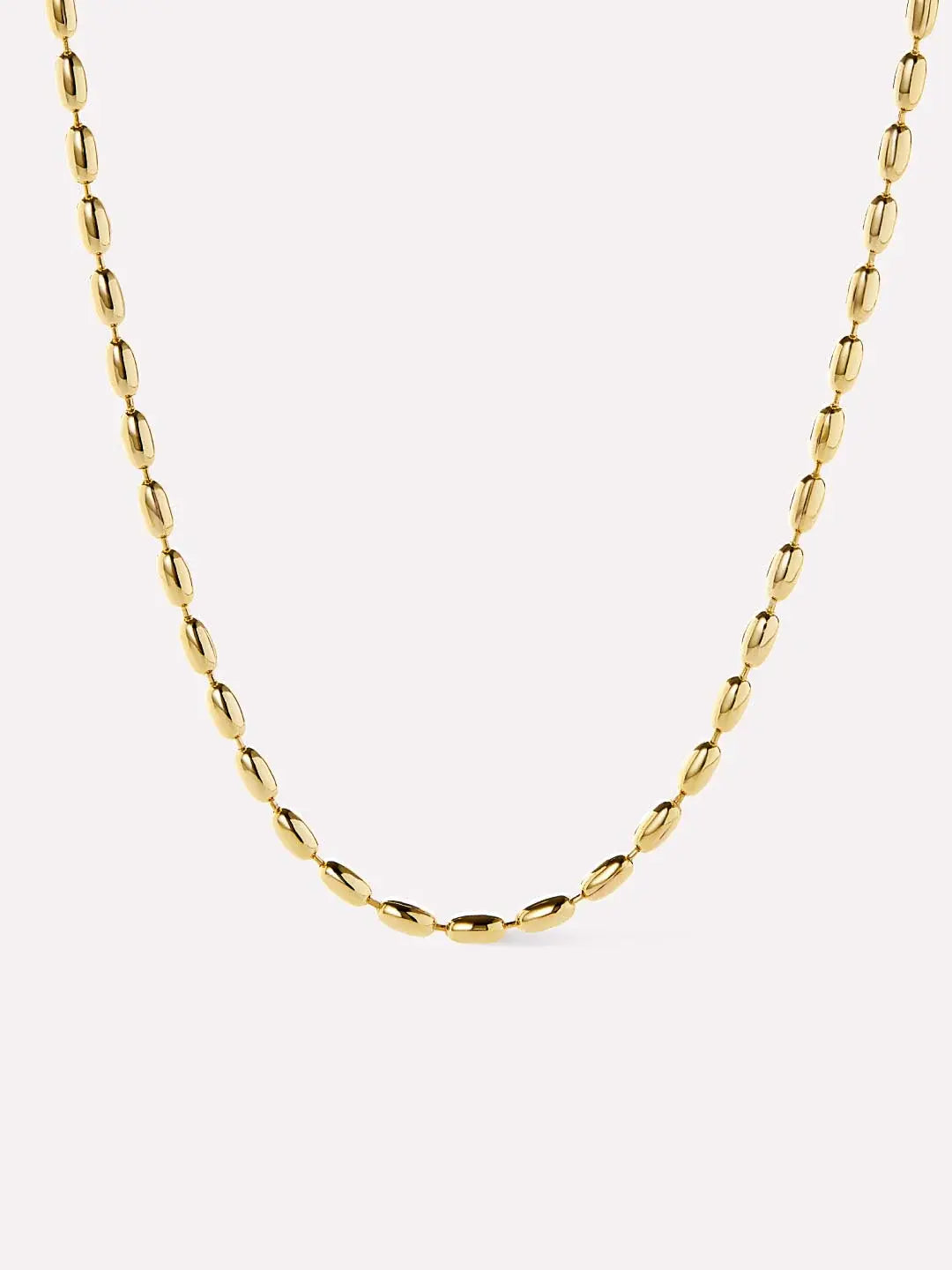 Minimalist gold necklace with beads