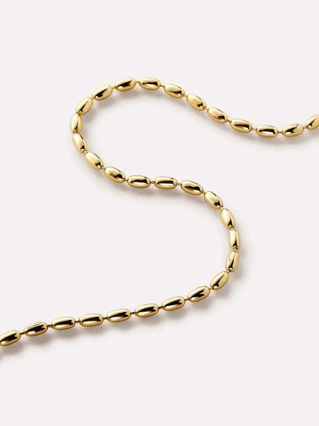 Minimalist gold necklace with beads