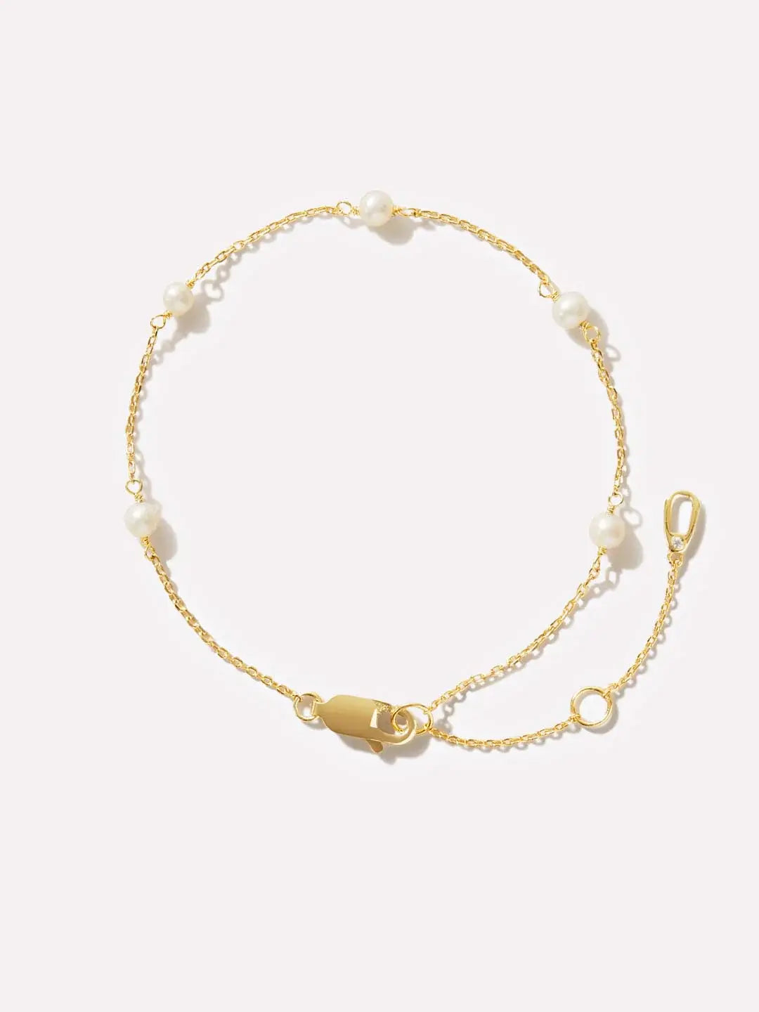 Delicate pearl bracelet – Elegant gold necklace with freshwater pearls for women
